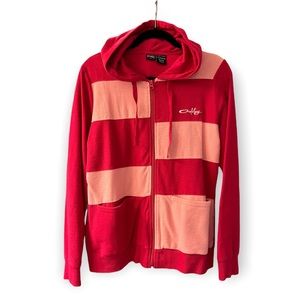 Women’s OAKLEY Inside-out Dark and Light Pink Zip-up Hoodie Size L